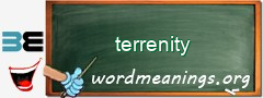 WordMeaning blackboard for terrenity